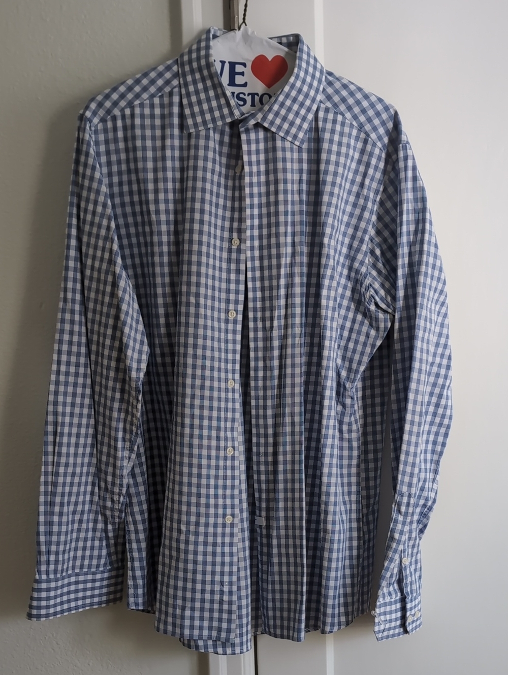 Saks 5th Avenue Men's Blue Check Long-Sleeve Dress Shirt